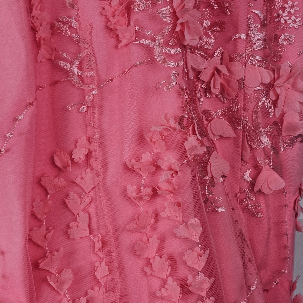 Adrianna‎ Papell Aidan Mattox NWT Floral Applique Embroidered Mermaid Gown 16 - Picture 8 of 16